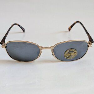NWT Vintage 90's Rectangle Metal Combo Sport Sunglasses (M. Gold)